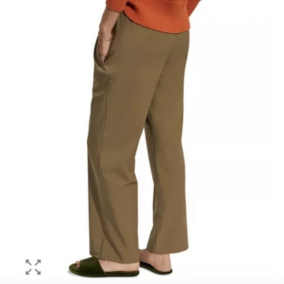 NWT Varley Martini Olive Green Office Tacoma Straight Pleat Pant Large - Picture 2 of 11